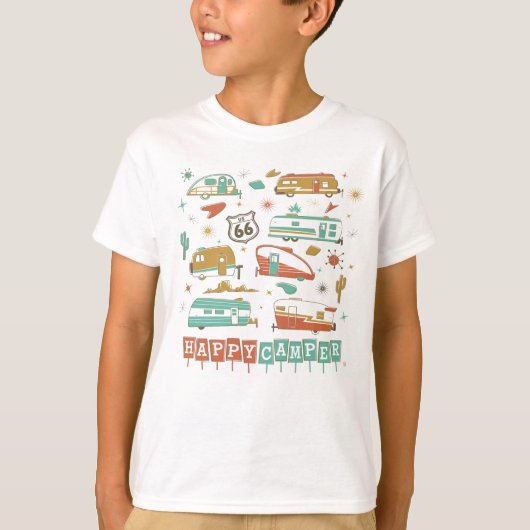 Route 66 Happy Camper T-shirt (Voorkant)