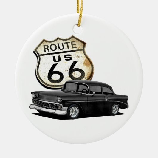 Route 66 Hardtop Keramisch Ornament (Voorkant)
