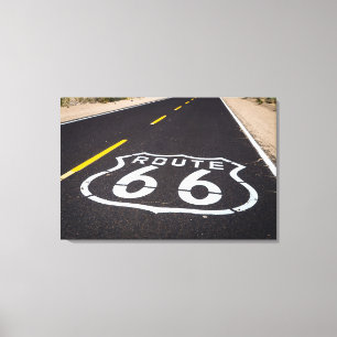Route 66 Highway marker, Arizona Canvas Afdruk