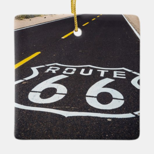 Route 66 Highway marker, Arizona Keramisch Ornament (Voorkant)