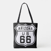 Route 66 Highway Sign Canvas tas (Achterkant)