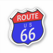 Route 66 Highway Sign Sticker (Voorkant)