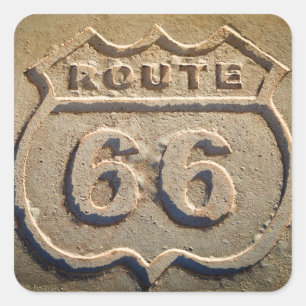 Route 66 historische signalisatie, Arizona Vierkante Sticker