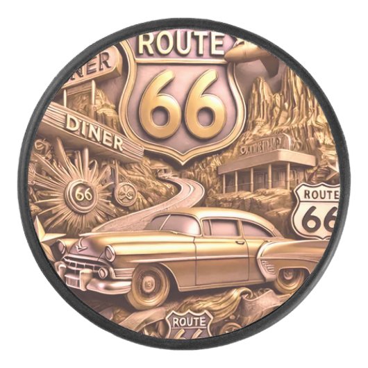 Route 66 hockey puck (Voorkant)