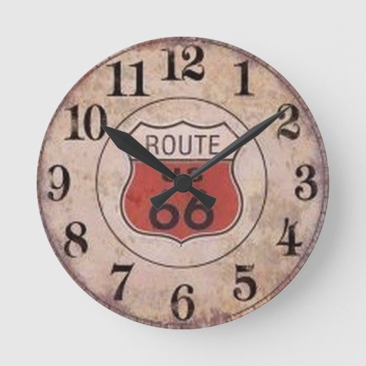 Route 66 Horloge murale acrylique (Recto)