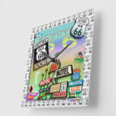 ROUTE 66 HORLOGE murale par PopArtDiva (Angle)