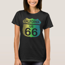 Route 66 in Californië driekleurig shirt