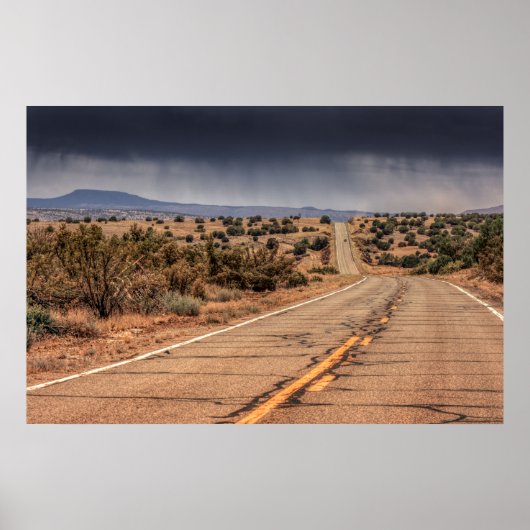 Route 66 in de woestijn poster (Voorkant)