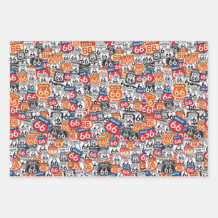 Route 66 inpakpapier vel