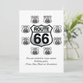 Route 66 Invitation d'anniversaire. (Debout devant)