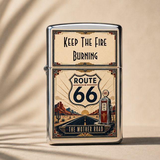 Route 66 Keep The Fire Burning Wegkunst (Creator heeft geüpload)