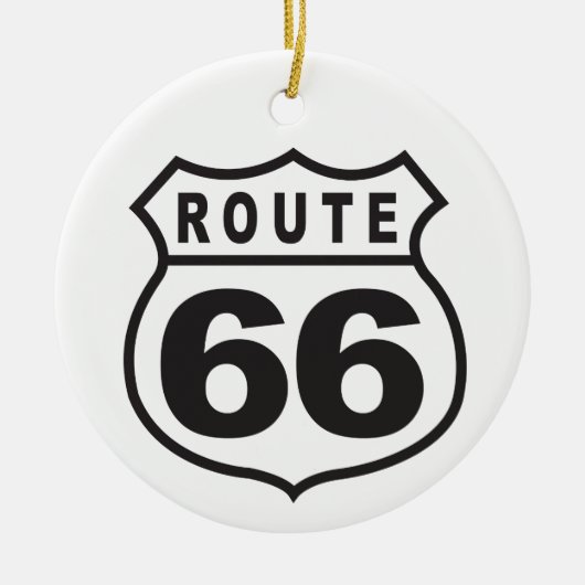 Route 66 keramisch ornament (Voorkant)