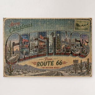 Route 66 Kerst Road Trip Uitdaging Legpuzzel