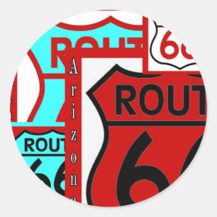 Route 66 Kingman Arizona Ronde Sticker
