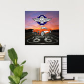 Route 66 -  - Klassieke auto - SRF Poster (Thuiskantoor)