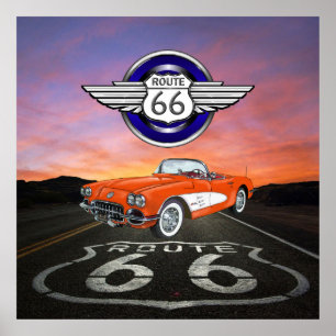 Route 66 -  - Klassieke auto - SRF Poster