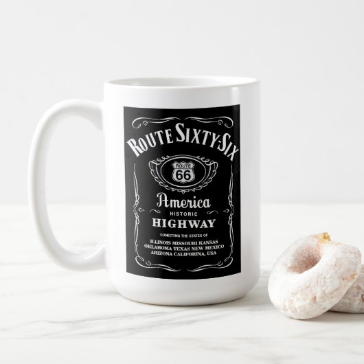 Route 66 koffiemok (Met donut)