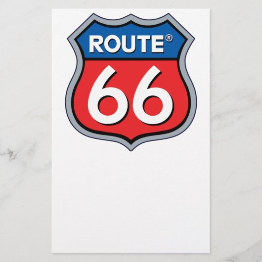 Route 66 Logo Briefpapier (Voorkant)