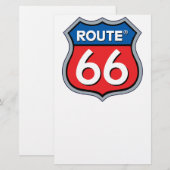Route 66 Logo Briefpapier (Voorkant / Achterkant)