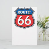 Route 66 Logo Briefpapier (Staand voorkant)