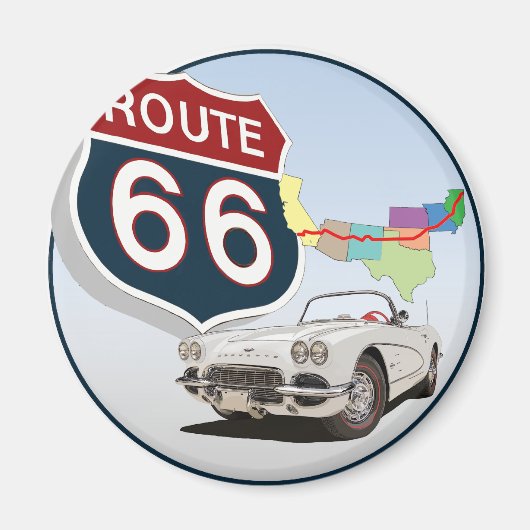 Route 66 magneet (Voorkant)