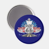 Route 66 Magnet de cowgirl (Recto/Verso)