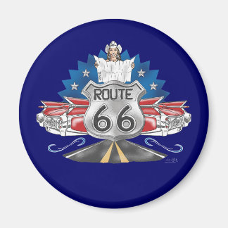 Route 66 Magnet de cowgirl
