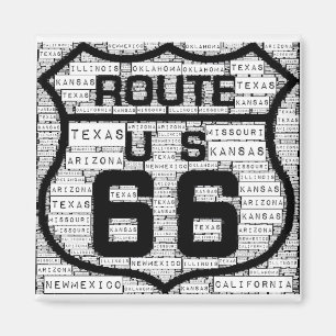 Route 66 Magnet van Staten Magneet