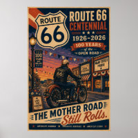 route 66 Main Street Motorfiet Centennial Kunst