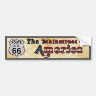 Route 66 Mainstreet of America Bumpersticker