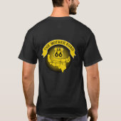 Route 66 Mère Chemin Mens T-shirt Or/Noir (Dos)