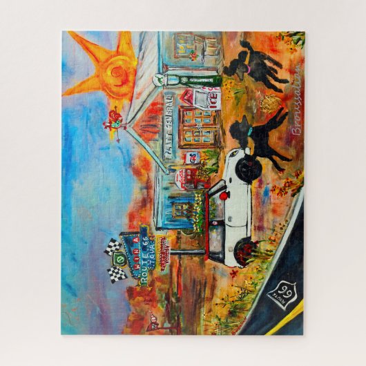 Route 66 met Marvin en Poodles PUZZLE Legpuzzel (Verticaal)