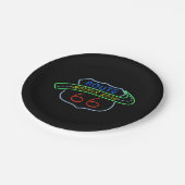 Route 66 Moeder Road Neon Sign Papieren Bordje (Gekanteld)