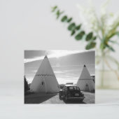 Route 66 Motel Black en White Briefkaart (Staand voorkant)