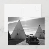 Route 66 Motel Black en White Briefkaart (Voorkant / Achterkant)