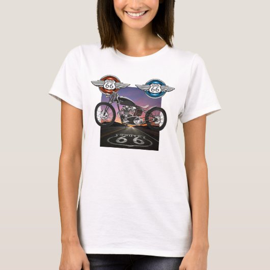 Route 66 - Motorfiets - SRF T-shirt (Voorkant)