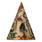 Route 66, nostalgisch poster. Feesthoedjes (Links)