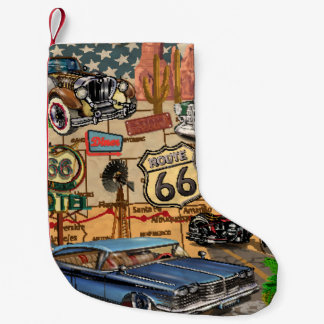  Route 66, nostalgisch poster. Kleine Kerstsok