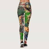 Route 66, nostalgisch poster. Leggings (Achterkant)