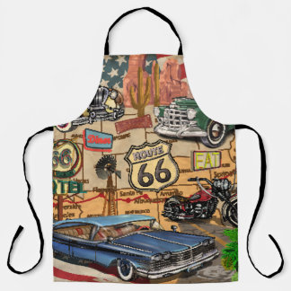 Route 66, nostalgisch poster. Schort