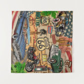  Route 66, nostalgisch poster. Wandkleed (Voorkant (horizontaal))