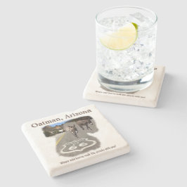 Route 66 Oatman Arizona Burros on the Street Stenen Onderzetter