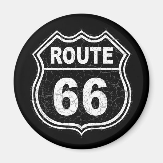 Route 66 Onderdruk Magneet (Voorkant)