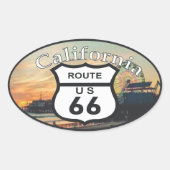 route 66 ovale sticker (Voorkant)