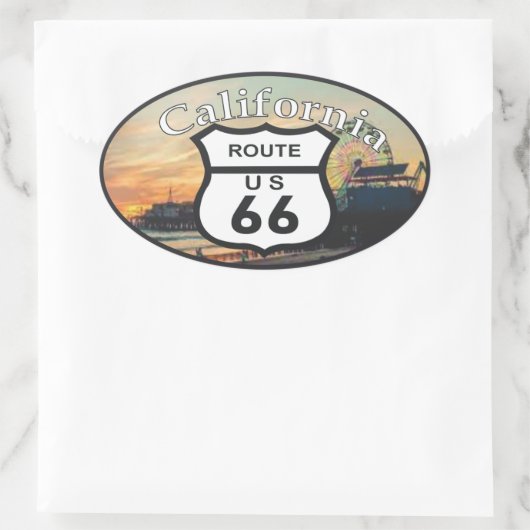 route 66 ovale sticker (Tas)