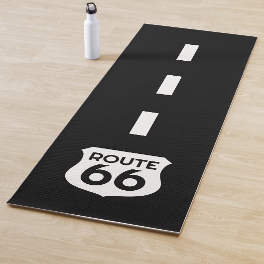 Route 66 panneau routier sur mesure yoga tapis des (En situation)