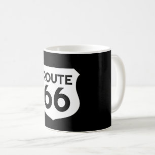Route 66 panneau routier tasse à café personnalisé