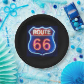 Route 66 papieren bordje (Feest)