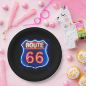 Route 66 papieren bordje (Feest)