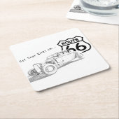 Route 66 Papieren Onderzetter (Schuin)